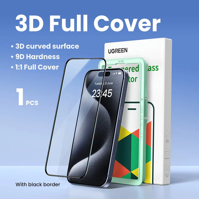 UGREEN for iPhone 15 Pro Max Glass Screen Protector for iPhone 15 Pro Tempered Glass for iPhone 14 13 12 11 XR Glass HD Films