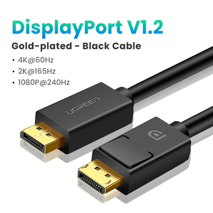 UGREEN Displayport Cable 16K 8K Video Audio Cable for Xiaomi TV Box PC Laptop Monitor Video Game DP Cable Display Port