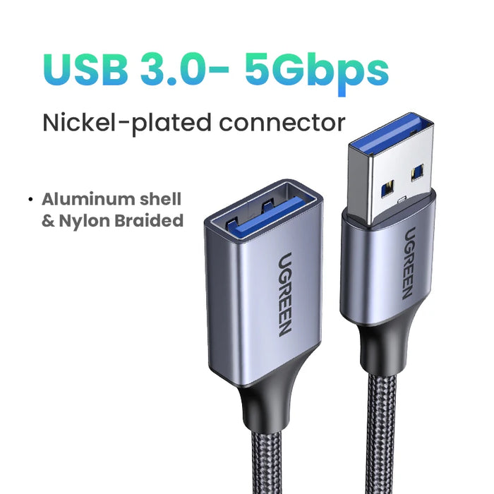 Ugreen USB 3.0 Cable USB Extension Cable Male to Female Data Cable USB3.0 Extender Cord for PC TV USB Extension Cable