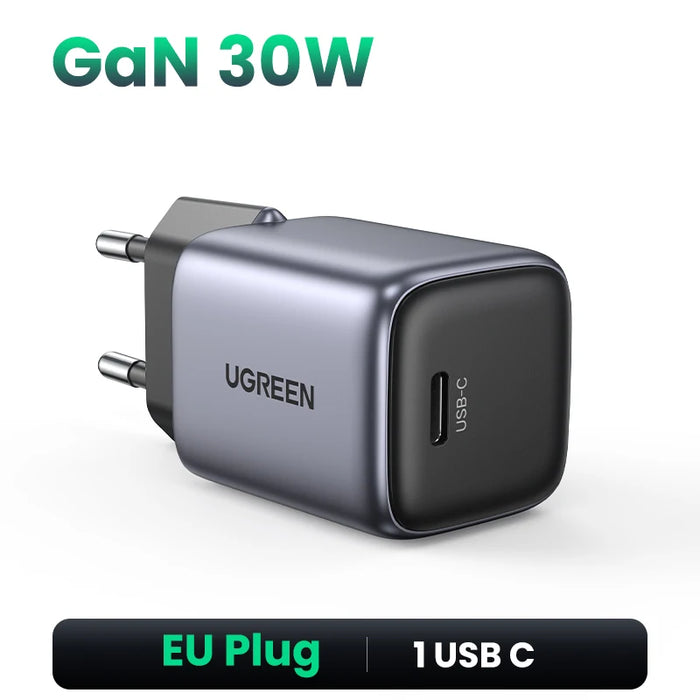 UGREEN GaN100W 65W 45W 30W 20W Fast Charger QC 4.0 3.0 USB Charger for iPhone 16 15 Pro Max Tablet Macbook Air Laptop PD Charger