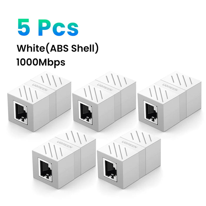 UGREEN RJ45 Connector Network Ethernet Extender Extension for Cat7 Cat6 Cat5e Ethernet Cable Adapter Gigabit Female to Female