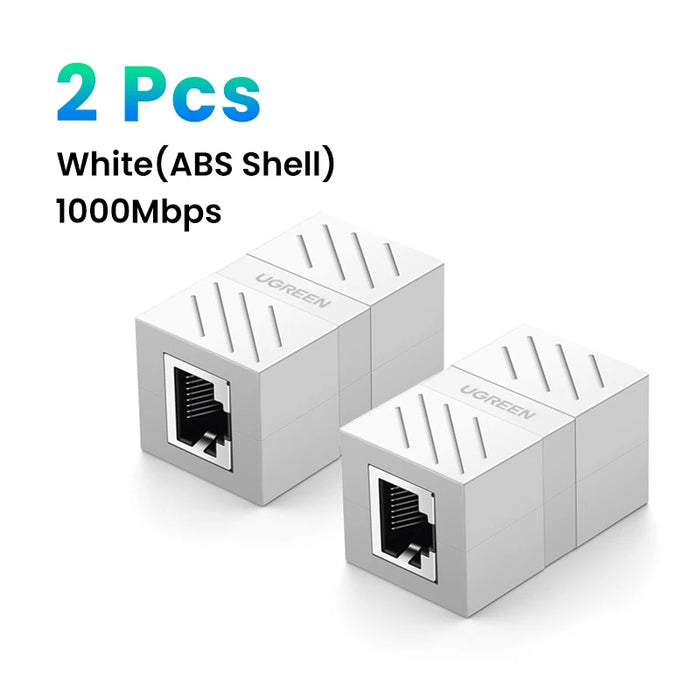 UGREEN RJ45 Connector Network Ethernet Extender Extension for Cat7 Cat6 Cat5e Ethernet Cable Adapter Gigabit Female to Female