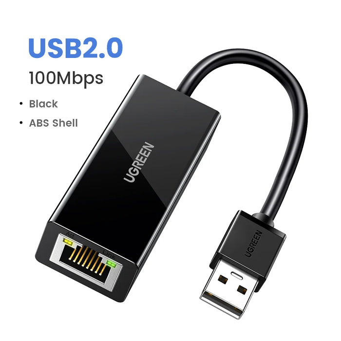 UGREEN USB Ethernet Adapter USB 3.0 Network Card to USB RJ45 Lan for PC Windows 10 Xiaomi Mi Box 3/S Nintend Switch Ethernet USB