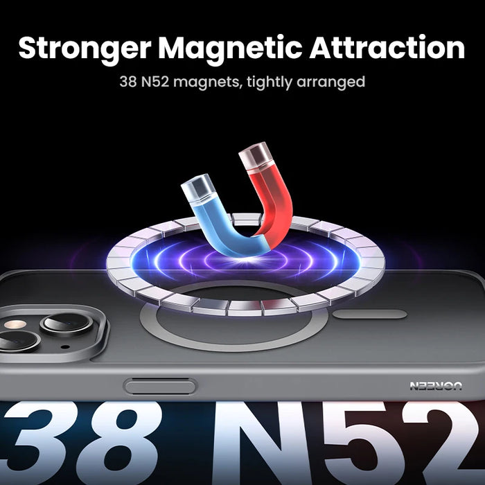 UGREEN Matte Magnetic Case for iPhone 15 Pro Max Cases Shockproof Cover for iPhone 16  Pro Plus 15pro for Magsafe Macsafe Case