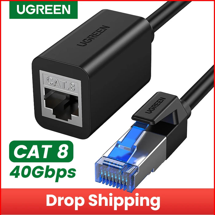 [Drop Shipping] UGREEN CAT8 Cable Ethernet Extension Cable 40Gbps RJ45 Internet Extender For Router PC Laptop PS5 Lan Patch Cord