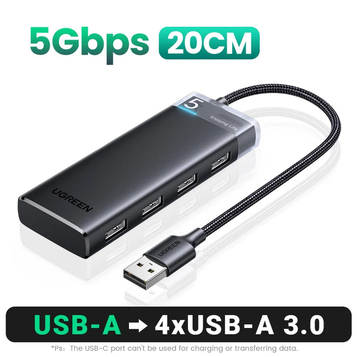 UGREEN USB HUB USB3.0 HUB 4 Ports 5Gbps USB Multi Splitter Adapter For Macbook iPad Pro Air Laptop PC Computer Accessories