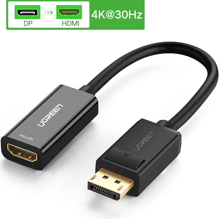 UGREEN 4K Displayport DP to HDMI Adapter 1080P Display Port Cable Converter For PC Laptop Projector Displayport to HDMI Adapter