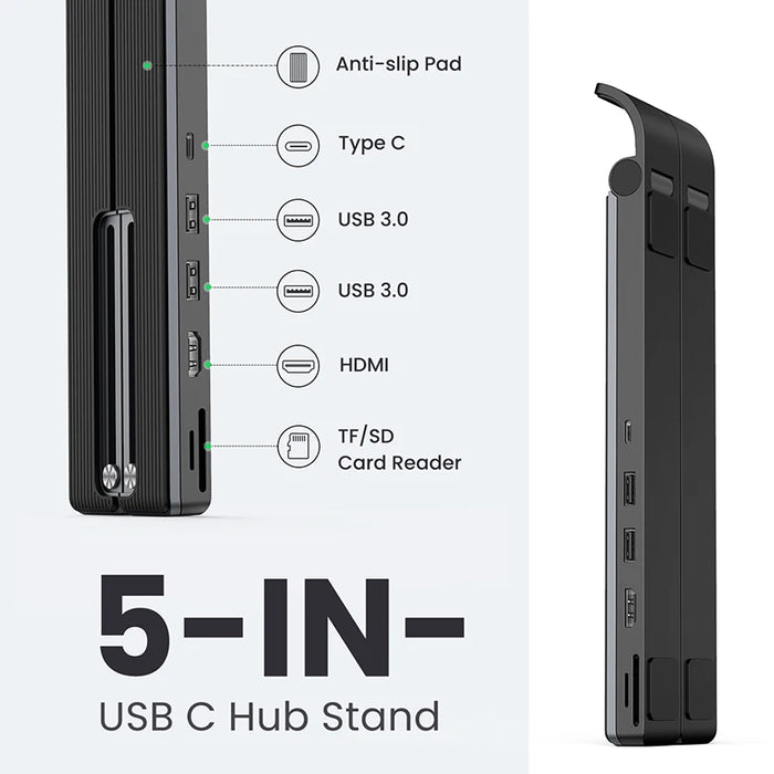 【X-Kit Holder HUB】 UGREEN USB HUB Docking Station USB C 4K HDMI TF SD 2 USB 3.0 Ports Laptop Stand for Macbook Dell USB HUB 