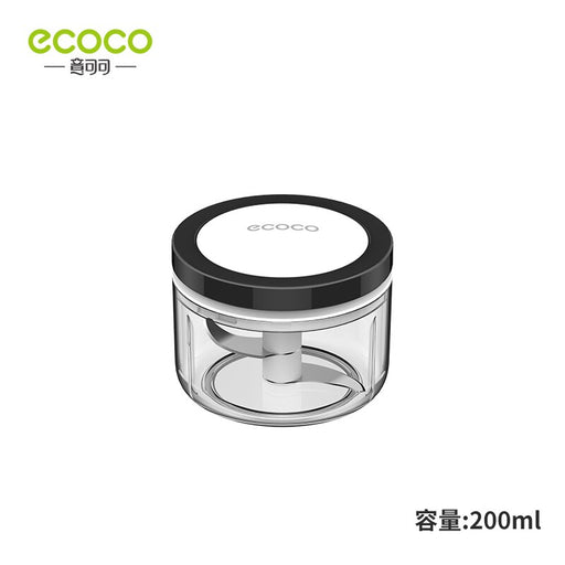 ECOCO 1000/550/200ml Meat Grinder Hand-power Food Chopper Mincer Mixer Blender to Chop Meat Fruit Vegetable Nuts Shredders 200ml Black