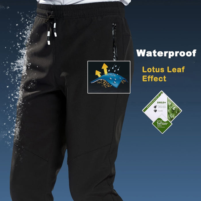 LNGXO Fleece Hiking Pants Women Softshell Trekking Climbing Camping Ski Pants Outdoor Waterproof Winter Warm Trousers Plus Size