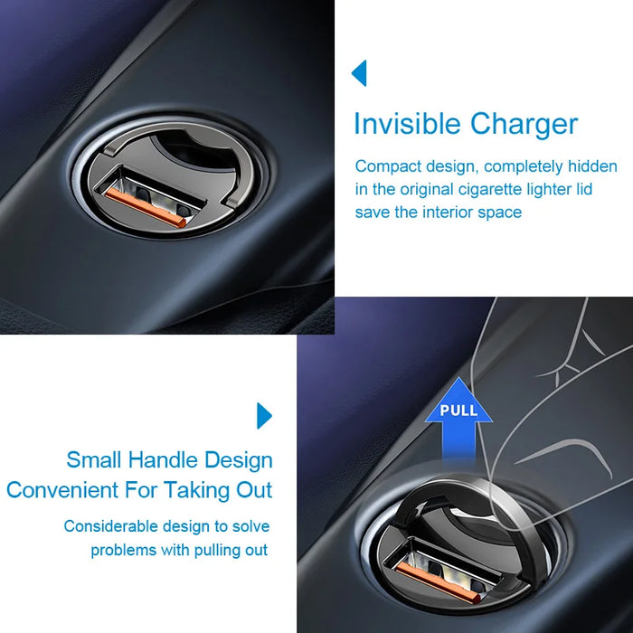 Baseus Car Charger USB Quick Charge 4.0 3.0 For iPhone Huawei Xiaomi Samsung  Fast Charging USB Phone Mini Charger