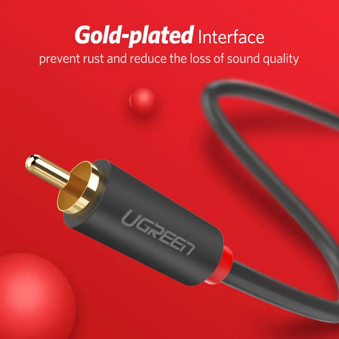 UGREEN 2RCA to 2 RCA Male to Male Audio Cable Gold-Plated RCA Audio Cable 2m 3m 5m for Home Theater DVD TV Amplifier CD Soundbox