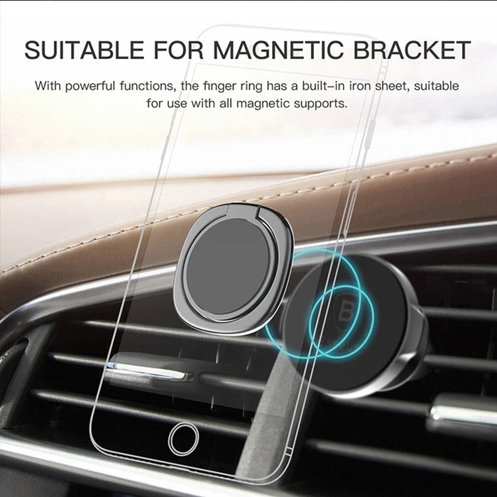 Baseus Finger Ring Phone Holder For iPhone 16 15 14 13 Pro Max Phone Ring Metal Support Magnetic Phone Holder Stand Accessories