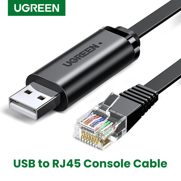 Ugreen USB to RJ45 Console Cable RS232 Serial Adapter for Cisco Router 1.5m USB RJ 45 8P8C Converter Cable USB Console