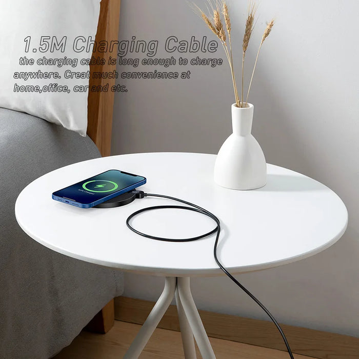 Baseus 15W Wireless Chargers For iPhone 16 15 14 Samsung LED Display Desktop Wireless Charging Pad For Airpods Fast Charger