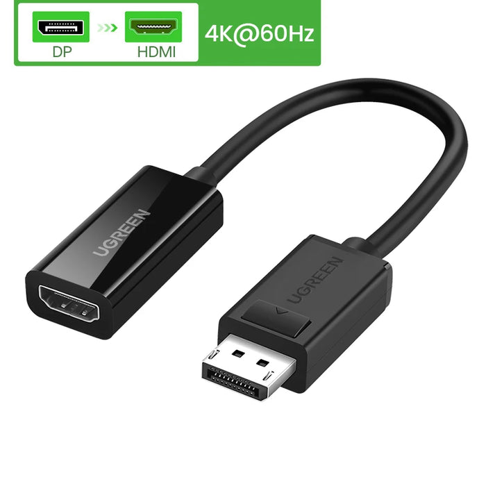 UGREEN 4K Displayport DP to HDMI Adapter 1080P Display Port Cable Converter For PC Laptop Projector Displayport to HDMI Adapter