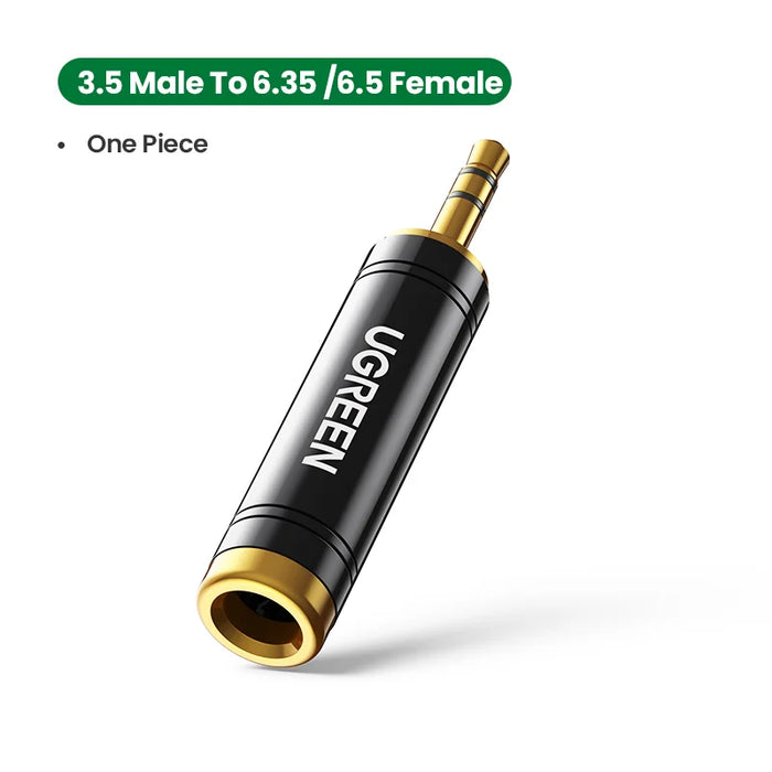 UGREEN 3.5mm to 6.5mm 6.35mm 1/4 Adapter Gold Plated Pure Copper 6.5mm Male to AUX Female to Jack Mono Adapter Audio Connector