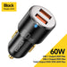 Essager PD 100W 66W Car Charger Fast Charging Quick Charger QC PD 3.0 For iPhone 14 Type C USB Car Charger For Samsung Huawei 60W Dual A