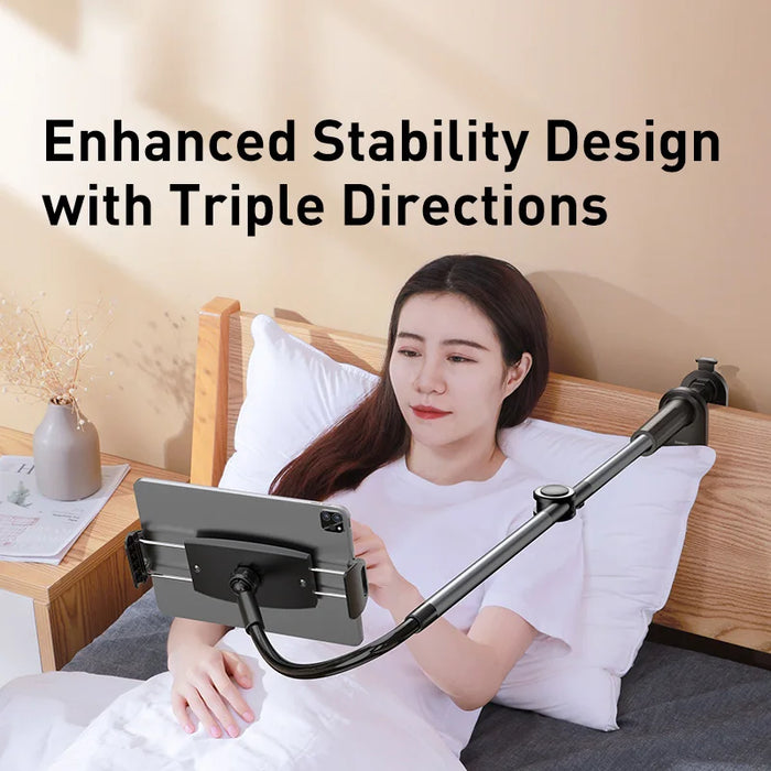 Baseus Mobile Phone Holder Lazy Tablet Stand for iPhone 16 15 14 Pro Max Bed Desktop Clip Long Arm Table Bracket for iPad Holder