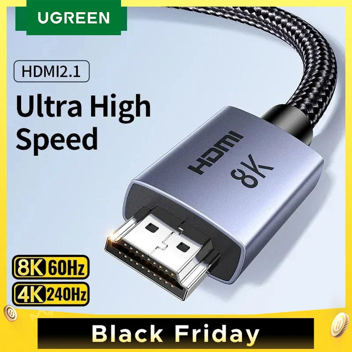 UGREEN HDMI Cable 8K/60Hz សម្រាប់ PS5 Xiaomi TV Box Ultra High Speed ​​Certified 8K@60Hz Cable 48Gbps Dolby Vision HDCP2.3