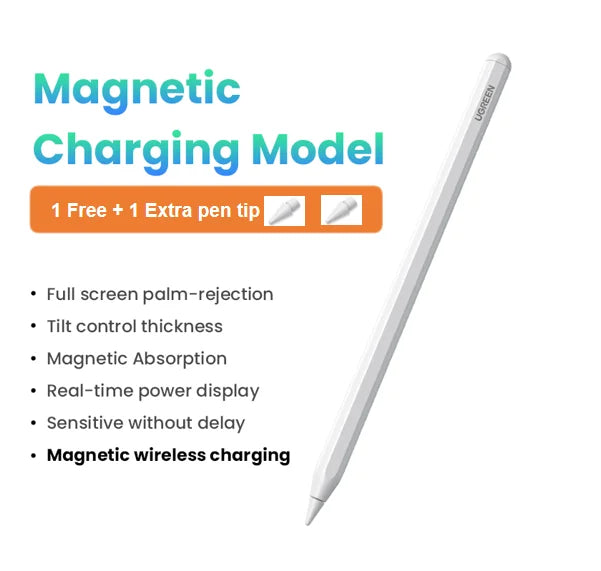 UGREEN Stylus Pen for Apple Pencil Magnetic Wireless Charging for iPad Pro 12 9 Air Mini 2022 Bluetooth Palm Rejection Tilt Pen