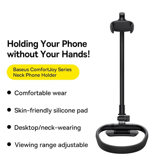 Baseus Flexible Universal Neck Phone Holder Hanging Neck Lazy Necklace Cell Phone Desk Mount Bracket for iPhone 16 15 14 Pro Max