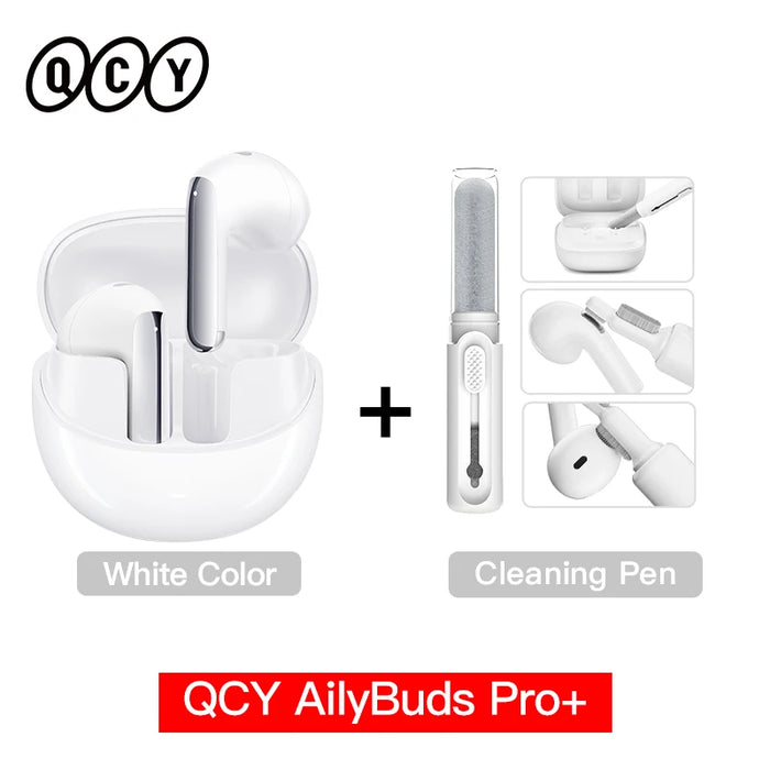 QCY HT10 AilyBuds Pro+ ANC Wireless Earphone Hi-Res Audio with LDAC Bluetooth 5.3 Earbuds 6 Mic AI HD Call Multipoint Connection