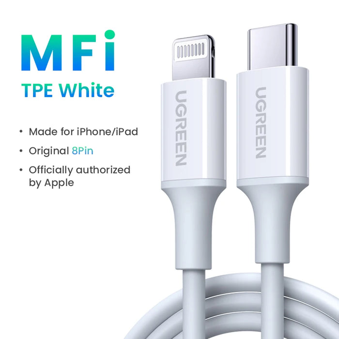 UGREEN MFi USB C to Lightning Cable PD20W Fast Charging for iPhone 14 13 12 Pro Max Mini Data Cable for iPhone for iPad