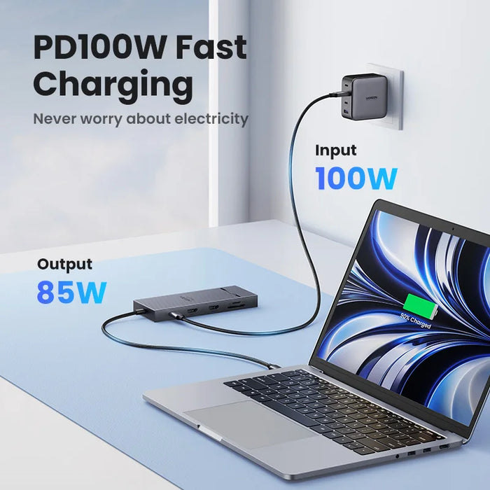 UGREEN USB C HUB 10Gbps 4K60Hz HDMI USB3.2 PD100W USB Splitter សម្រាប់ Laptop Macbook Pro Air iPad Phone Android Docking Station