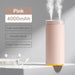JISULIFE Small Humidifiers 500ml Desk Humidifier Night Light Function Quiet Operation Electric Aroma Diffuser Air Car Humidifier 4000mah battery 2