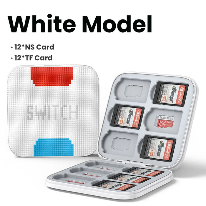 ស្រោមកាតហ្គេម UGREEN សម្រាប់ Nintendo Switch Game Card Micro SD Card Holder Portable Storage Bag 12 Game Card Slot 12 TF Card Slot