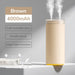 JISULIFE Small Humidifiers 500ml Desk Humidifier Night Light Function Quiet Operation Electric Aroma Diffuser Air Car Humidifier Brown Dual spray