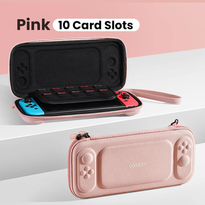 ថង់ផ្ទុក UGREEN សម្រាប់ Nintendo Switch OLED Lite Accessories 10 Game Slots Protective Carrying Portable Travel Bag