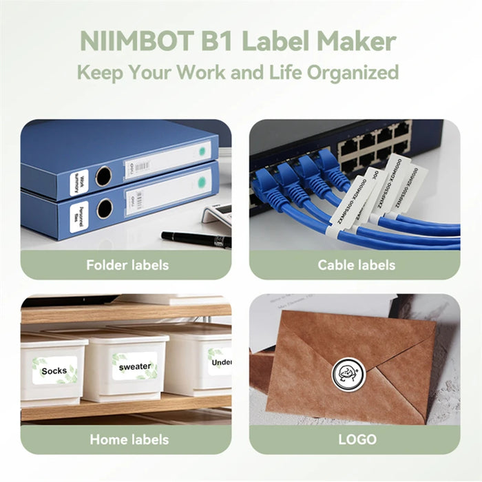 Niimbot B1 Mini Thermal Printer ប៊្លូធូស ប៊្លូធូស ផ្លាកហោប៉ៅចល័ត ម៉ាស៊ីនព្រីនស្ទិកឃ័រស្ទិកឃ័រដោយខ្លួនឯងសម្រាប់អាជីវកម្មខ្នាតតូច 