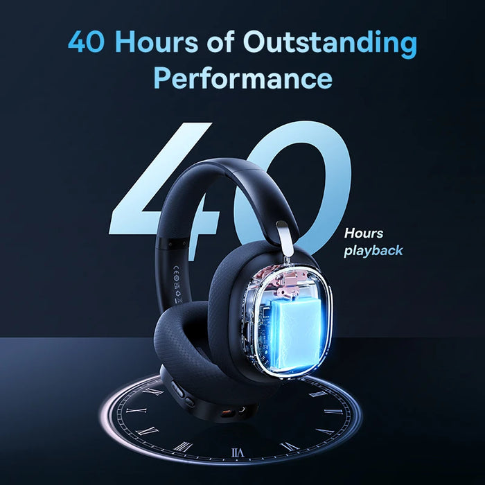 Baseus GH02 Gaming Wireless Headphone with Mic Over-Ear Headphones Bluetooth 5.3 40mm Driver 2.4G/Wireless/Cable RGB Headsets