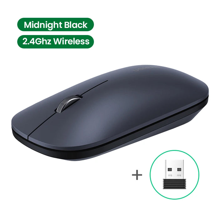 100pcs តែប៉ុណ្ណោះ! UGREEN Mouse 4000 DPI Wireless Mice 40db Silent Click Computer Laptop PC 2.4G Wireless Mouse