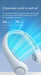 JISULIFE Portable Neck Fan 78 Air outlet Provide Cooling Wind 4000 mAh USB Recharge Mini Personal Fan Silent Neckband for Sports