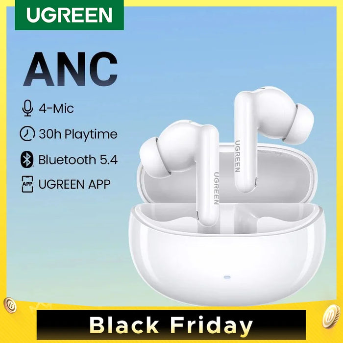 ជម្រើស UGREEN HiTune T3 Pro ANC Wireless Bluetooth Earphones TWS Headset Active Noise Cancellation, in-Ear Mics Phone Earbuds