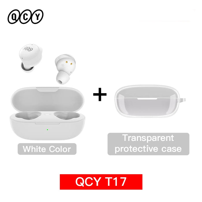 QCY T17 Bluetooth 5.3 Wireless Earphones Handfree TWS Touch Control Earbuds Low Latency Mode ENC Headphone Long Standby 26H