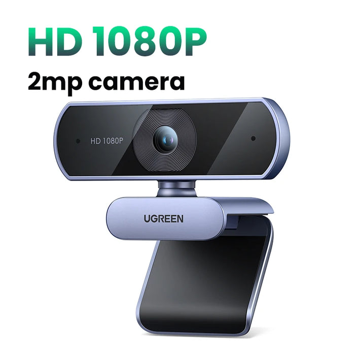 【RU】 UGREEN USB 2K HD Mini សម្រាប់ WebDual Microphones សម្រាប់ Youtube Zoom Video Calling 2K USB