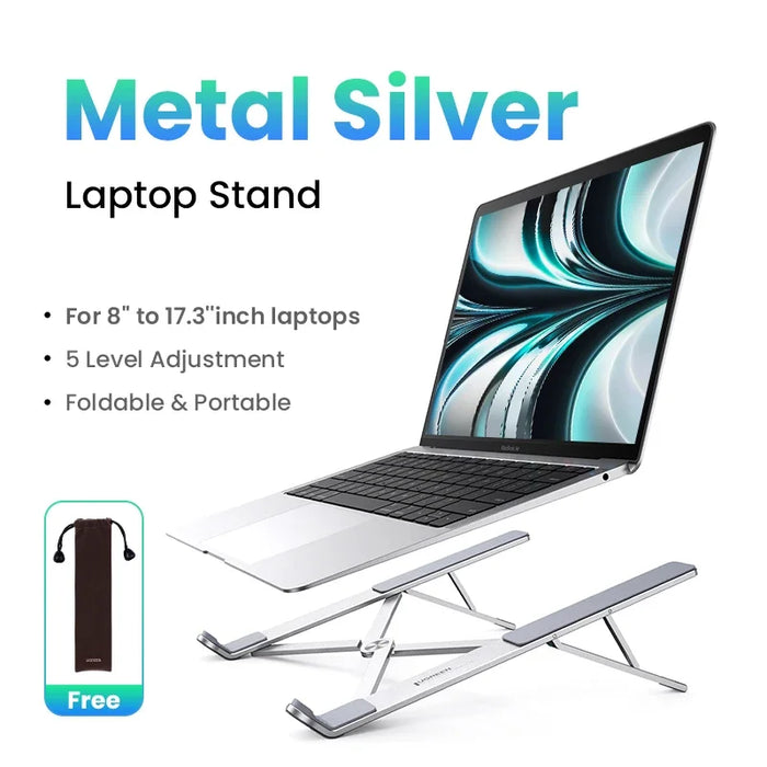 UGREEN Laptop Stand For Macbook Air Pro Foldable Aluminum Vertical Notebook Stand Laptop Support Macbook Pro Tablet Phone Stand