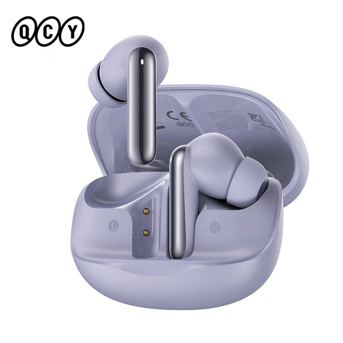 QCY Melobuds N50 ANC Bluetooth 5.4 Wireless Earphones Active Noise Cancellation 6 Mics Clear Call Earbuds Multipoint Connection