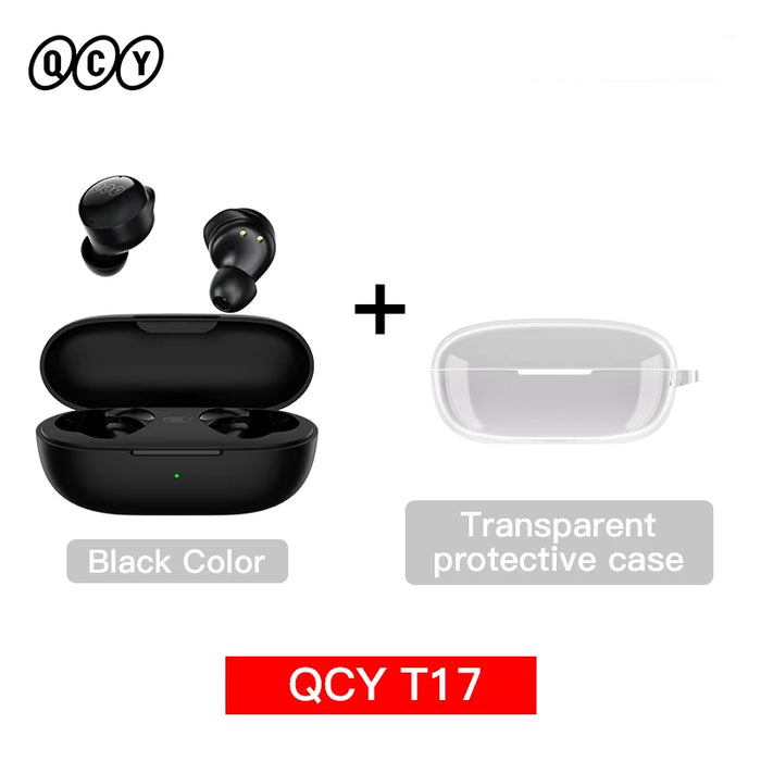 QCY T17 Bluetooth 5.3 Wireless Earphones Touch Control Earbuds Low Latency for Gaming Youth Hifi Headset ENC for Calling 26H