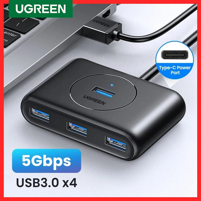 [RU ពិសេស] UGREEN USB Splitter USB3.0 5Gbps 4 Ports ពង្រីកសម្រាប់ Laptop MacBook Pro Air PC Accessories