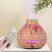 Music Symbol Wood Grain Aroma Diffuser 400ml Essential Oil Air Humidifier Home Appliances With Night Light Remote Control Timer Light Wood Grain