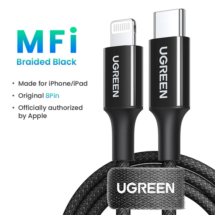 UGREEN MFi USB C to Lightning Cable PD20W Fast Charging for iPhone 14 13 12 Pro Max Mini Data Cable for iPhone for iPad