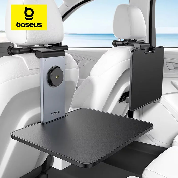 Baseus Foldable Car Back Seat Tray Laptop Desk Vehicle Table Headrest bracket Car Cup Phone Holder for Food Writing Working Kids