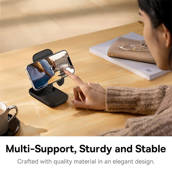 Baseus Phone Holder Stand PC Shell Adjustable Holder For iPhone 16 15 14 Pro Max Xiaomi Samsung Huawei Cell Mobile Phone Stand