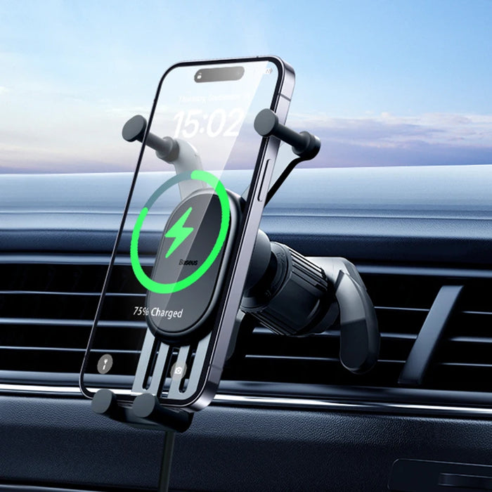 Baseus Car Wireless Charger 15W Auto Car Mount Phone Holder Stand For iPhone Samsung Xiaomi Fast Charging