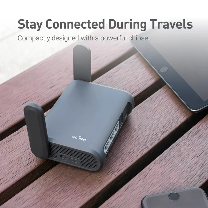 GL.iNet Slate Plus (GL-A1300)Wireless VPN Encrypted Travel Router– Easy to Setup, Connect to Hotel WiFi & Captive Portal